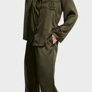 Victoria's Secret Dark Green Satin Fabric